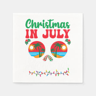 Christmas In July Summer Watermelon Xmas Tree Men  Napkin