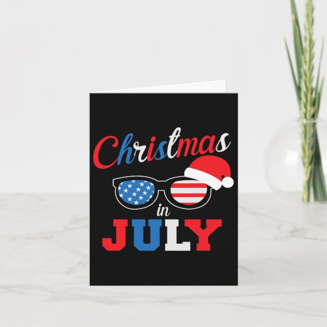 Christmas In July Summer Xmas Decoration Men Women Card (Front)
