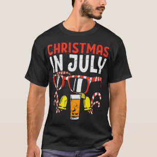 Christmas In July Sunglasses Drink Summer Xmas Men T-Shirt