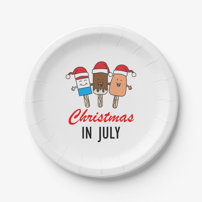 Christmas In July Sweet Treat Plates (Front)