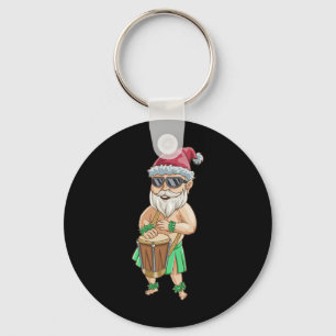 Christmas In July T Shirt Funny Santa Hawaiian Sum Key Ring