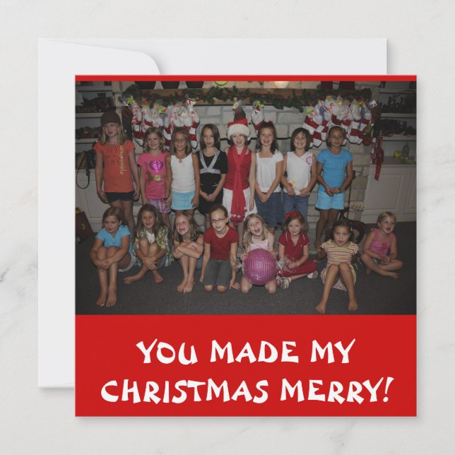 Christmas In July Thank you card! Invitation (Front)