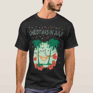Christmas in July Tropical Colorful Christmas Tree T-Shirt