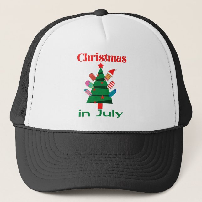 Christmas in july trucker hat (Front)