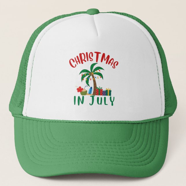 Christmas In July Trucker Hat (Front)