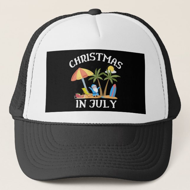 Christmas In July Trucker Hat (Front)