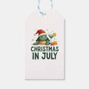 Christmas In July Turtle Summer Xmas Tortoise Wome Gift Tags