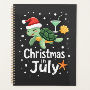 Christmas In July Turtle Summer Xmas Tortoise Wome Planner