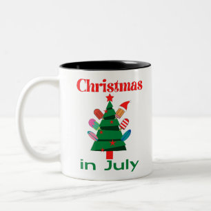 Christmas in july Two-Tone coffee mug