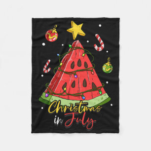 Christmas In July Watermelon 1 Fleece Blanket