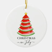 Christmas in July Watermelon Ceramic Tree Decoration (Front)