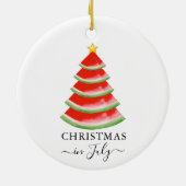 Christmas in July Watermelon Ceramic Tree Decoration (Back)