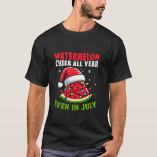 Christmas in July Watermelon Christmas Tree Light  T-Shirt