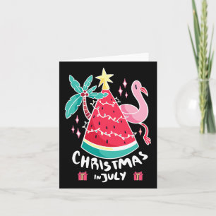 Christmas In July Watermelon Christmas Tree Summer Card