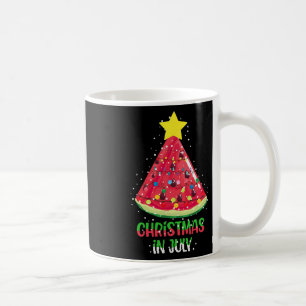 Christmas In July Watermelon Christmas Tree Summer Coffee Mug