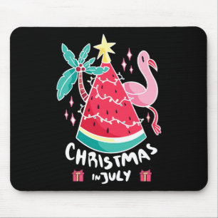 Christmas In July Watermelon Christmas Tree Summer Mouse Mat