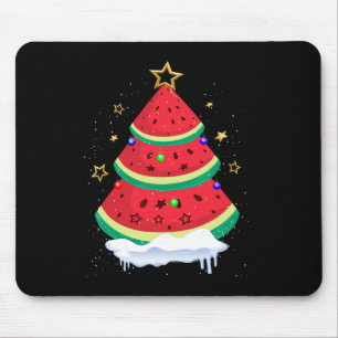 Christmas In July Watermelon Christmas Tree Summer Mouse Mat