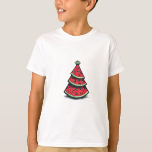 Christmas in July Watermelon Christmas Tree T-Shirt