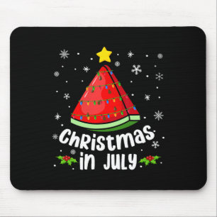 Christmas In July Watermelon Funny Summer Beach Xm Mouse Mat