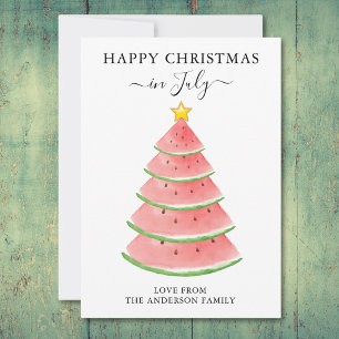 Christmas in July Watermelon Holiday Card