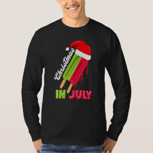 Christmas In July Watermelon Ice Pops Fun Christma T-Shirt