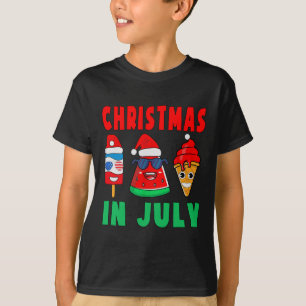 Christmas In July Watermelon Ice Pops Xmas Santa H T-Shirt