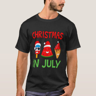 Christmas In July Watermelon Ice Pops Xmas Summer T-Shirt