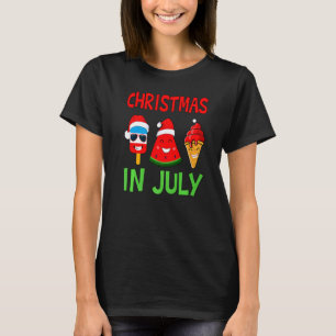 Christmas In July Watermelon Ice Pops Xmas Summer  T-Shirt