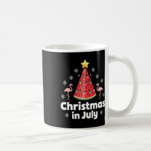 Christmas In July Watermelon Tree Funny Flamingo X Coffee Mug