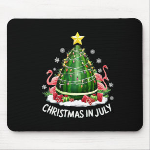 Christmas In July Watermelon Tree Funny Flamingo X Mouse Mat