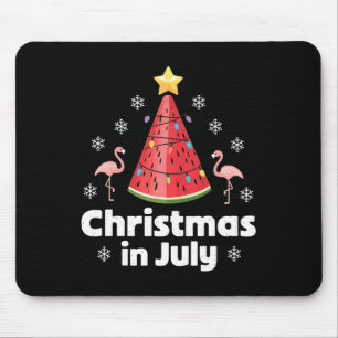 Christmas In July Watermelon Tree Funny Flamingo X Mouse Mat