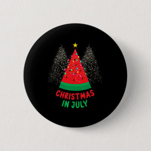 Christmas In July Watermelon Tree Summer Men Women 6 Cm Round Badge