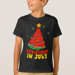 Christmas In July Watermelon Tree Summer Vacation T-Shirt