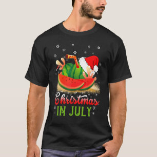 Christmas In July Watermelon Xmas Hawaiian Summer  T-Shirt