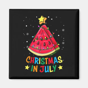 Christmas In July Watermelon Xmas Tree Summer Men Magnet