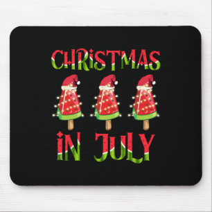 Christmas In July Watermelon Xmas Tree Summer Men Mouse Mat