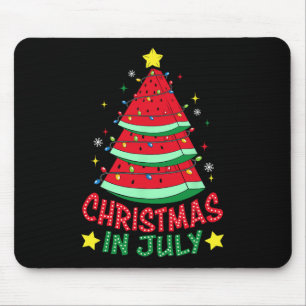 Christmas In July Watermelon Xmas Tree Summer Men Mouse Mat