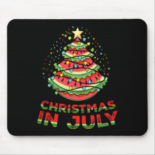 Christmas In July Watermelon Xmas Tree Summer  Mouse Mat