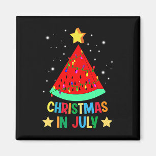 Christmas In July Watermelon Xmas Tree Summer Vaca Magnet