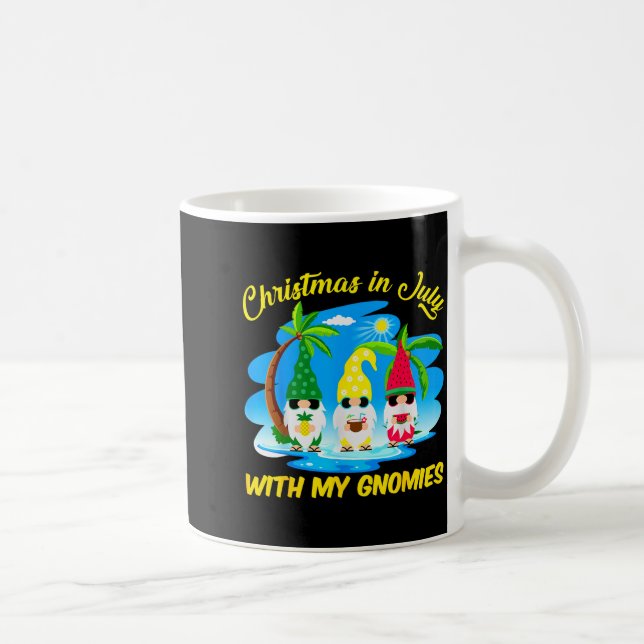 Christmas In July With My Gnomies Beach Summer Chr Coffee Mug (Right)