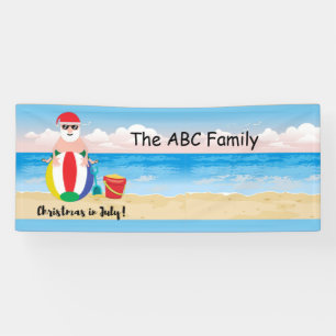 Christmas in July with SANTA CLAUS   Banner