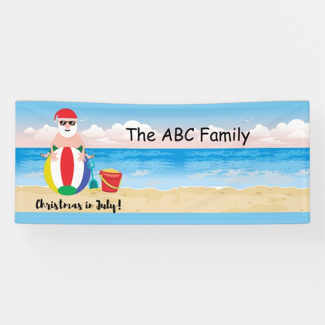 Christmas in July with SANTA CLAUS   Banner (Horizontal)