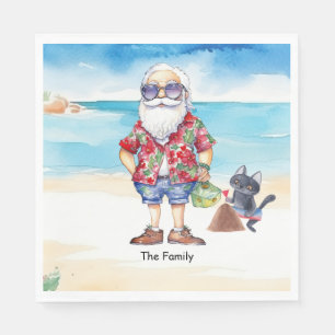 Christmas in July with SANTA CLAUS  Napkin