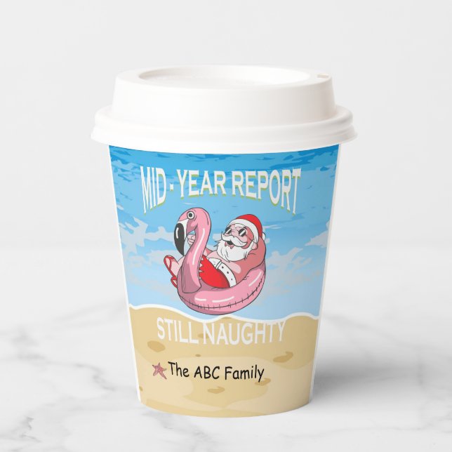 Christmas in July with SANTA CLAUS   Paper Cups (Front)