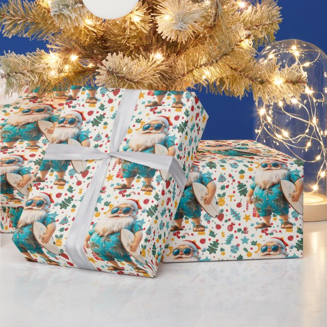 Christmas in July with SANTA CLAUS  Wrapping Paper (Holidays)