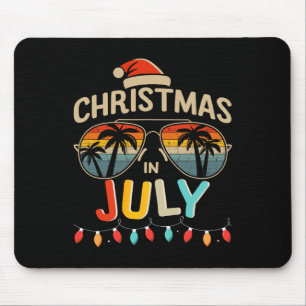 Christmas In July With Vintage Sungles For Summer Mouse Mat