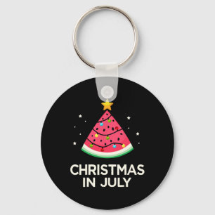 Christmas In July With Watermelon Tree For Summer  Key Ring