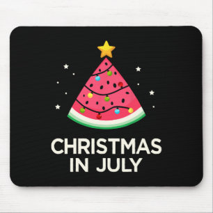 Christmas In July With Watermelon Tree For Summer Mouse Mat