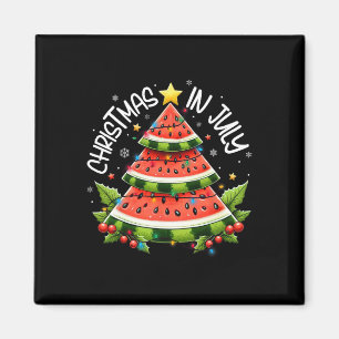 Christmas In July Women Men Kids Watermelon Xmas T Magnet