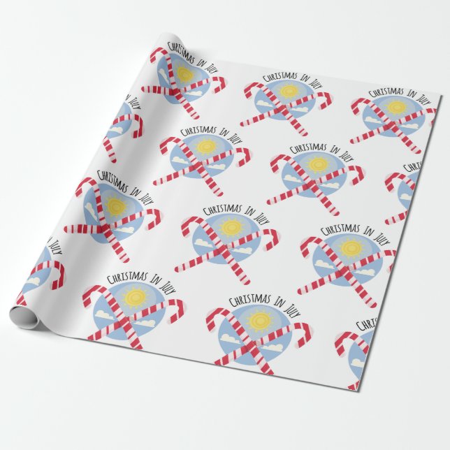 Christmas In July Wrapping Paper (Unrolled)
